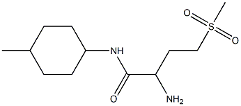 2-amino-N-(4-methylcyclohexyl)-4-(methylsulfonyl)butanamide Structure