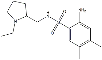 2-amino-N-[(1-ethylpyrrolidin-2-yl)methyl]-4,5-dimethylbenzene-1-sulfonamide
