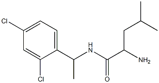 2-amino-N-[1-(2,4-dichlorophenyl)ethyl]-4-methylpentanamide Structure