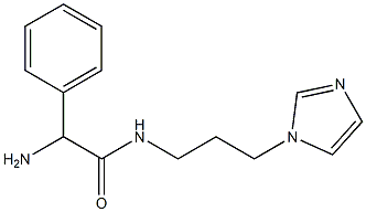 2-amino-N-[3-(1H-imidazol-1-yl)propyl]-2-phenylacetamide 化学構造式