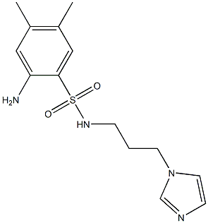 2-amino-N-[3-(1H-imidazol-1-yl)propyl]-4,5-dimethylbenzene-1-sulfonamide|