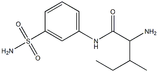 2-amino-N-[3-(aminosulfonyl)phenyl]-3-methylpentanamide Structure