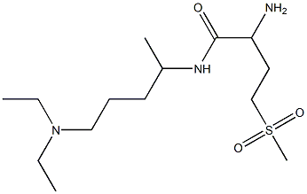 2-amino-N-[5-(diethylamino)pentan-2-yl]-4-methanesulfonylbutanamide 结构式