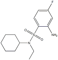 2-amino-N-cyclohexyl-N-ethyl-4-fluorobenzene-1-sulfonamide Structure