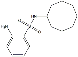 2-amino-N-cyclooctylbenzene-1-sulfonamide 结构式