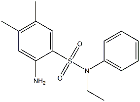 2-amino-N-ethyl-4,5-dimethyl-N-phenylbenzene-1-sulfonamide,,结构式