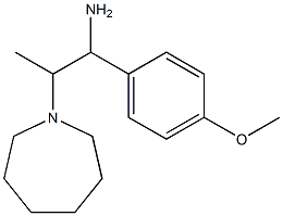 2-azepan-1-yl-1-(4-methoxyphenyl)propan-1-amine 化学構造式