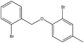 2-bromo-1-[(2-bromophenyl)methoxy]-4-methylbenzene Struktur