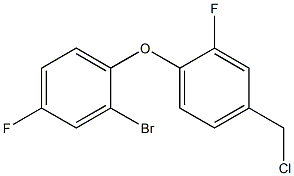 2-bromo-1-[4-(chloromethyl)-2-fluorophenoxy]-4-fluorobenzene Structure