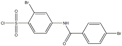 2-bromo-4-[(4-bromobenzene)amido]benzene-1-sulfonyl chloride 化学構造式