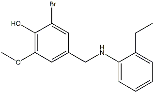 2-bromo-4-{[(2-ethylphenyl)amino]methyl}-6-methoxyphenol Structure