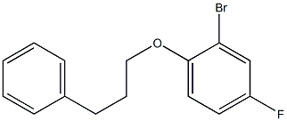 2-bromo-4-fluoro-1-(3-phenylpropoxy)benzene Struktur