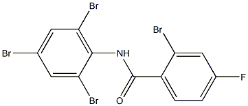 2-bromo-4-fluoro-N-(2,4,6-tribromophenyl)benzamide Structure