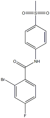 2-bromo-4-fluoro-N-(4-methanesulfonylphenyl)benzamide Structure