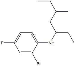 2-bromo-4-fluoro-N-(5-methylheptan-3-yl)aniline Structure