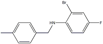 2-bromo-4-fluoro-N-[(4-methylphenyl)methyl]aniline 化学構造式