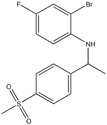 2-bromo-4-fluoro-N-[1-(4-methanesulfonylphenyl)ethyl]aniline 化学構造式