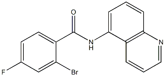 2-bromo-4-fluoro-N-quinolin-5-ylbenzamide,,结构式