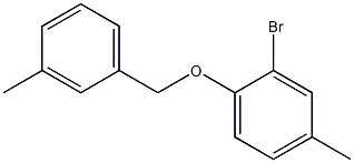 2-bromo-4-methyl-1-[(3-methylphenyl)methoxy]benzene Structure