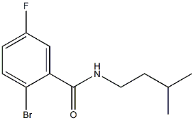 2-bromo-5-fluoro-N-(3-methylbutyl)benzamide Struktur