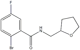 2-bromo-5-fluoro-N-(tetrahydrofuran-2-ylmethyl)benzamide Struktur