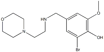 2-bromo-6-methoxy-4-({[2-(morpholin-4-yl)ethyl]amino}methyl)phenol 结构式
