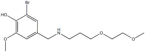 2-bromo-6-methoxy-4-({[3-(2-methoxyethoxy)propyl]amino}methyl)phenol