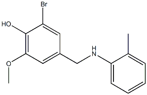 2-bromo-6-methoxy-4-{[(2-methylphenyl)amino]methyl}phenol Structure