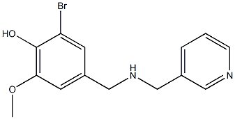 2-bromo-6-methoxy-4-{[(pyridin-3-ylmethyl)amino]methyl}phenol Structure