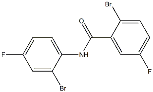2-bromo-N-(2-bromo-4-fluorophenyl)-5-fluorobenzamide 化学構造式