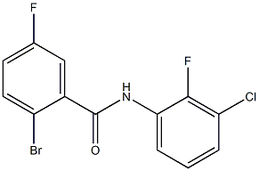 2-bromo-N-(3-chloro-2-fluorophenyl)-5-fluorobenzamide,,结构式