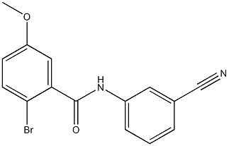 2-bromo-N-(3-cyanophenyl)-5-methoxybenzamide Structure