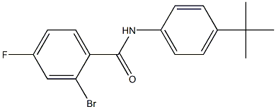 2-bromo-N-(4-tert-butylphenyl)-4-fluorobenzamide 结构式