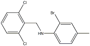 2-bromo-N-[(2,6-dichlorophenyl)methyl]-4-methylaniline Struktur