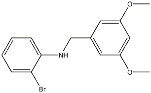 2-bromo-N-[(3,5-dimethoxyphenyl)methyl]aniline 化学構造式