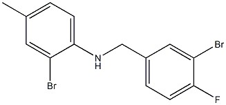 2-bromo-N-[(3-bromo-4-fluorophenyl)methyl]-4-methylaniline Structure