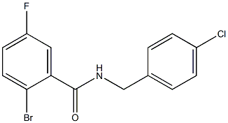 2-bromo-N-[(4-chlorophenyl)methyl]-5-fluorobenzamide Struktur