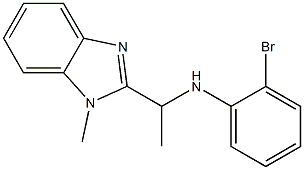 2-bromo-N-[1-(1-methyl-1H-1,3-benzodiazol-2-yl)ethyl]aniline,,结构式