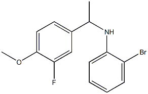 2-bromo-N-[1-(3-fluoro-4-methoxyphenyl)ethyl]aniline Structure