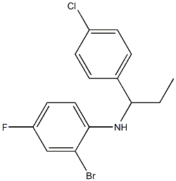 2-bromo-N-[1-(4-chlorophenyl)propyl]-4-fluoroaniline Structure