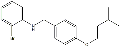 2-bromo-N-{[4-(3-methylbutoxy)phenyl]methyl}aniline Structure