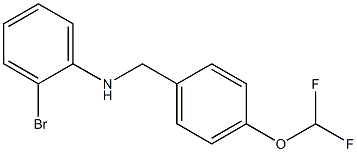 2-bromo-N-{[4-(difluoromethoxy)phenyl]methyl}aniline Structure