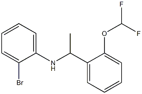 2-bromo-N-{1-[2-(difluoromethoxy)phenyl]ethyl}aniline Struktur