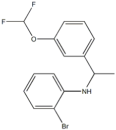 2-bromo-N-{1-[3-(difluoromethoxy)phenyl]ethyl}aniline Structure