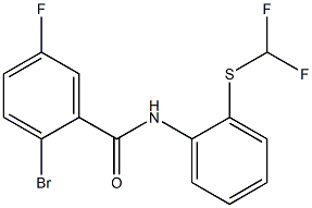 2-bromo-N-{2-[(difluoromethyl)sulfanyl]phenyl}-5-fluorobenzamide Structure