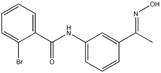 2-bromo-N-{3-[(1E)-N-hydroxyethanimidoyl]phenyl}benzamide Structure