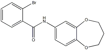 2-bromo-N-3,4-dihydro-2H-1,5-benzodioxepin-7-ylbenzamide Structure