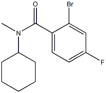 2-bromo-N-cyclohexyl-4-fluoro-N-methylbenzamide 化学構造式