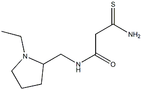 2-carbamothioyl-N-[(1-ethylpyrrolidin-2-yl)methyl]acetamide Struktur