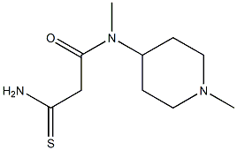 2-carbamothioyl-N-methyl-N-(1-methylpiperidin-4-yl)acetamide Structure